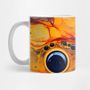 Golden Fluid Art Abstract Mug